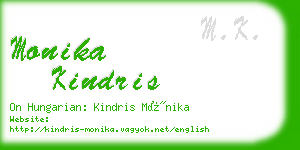 monika kindris business card